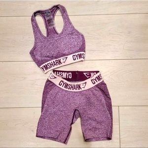 GYMSHARK Purple Set- Bra & Shorts
